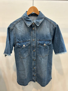 short sleeve denim dress