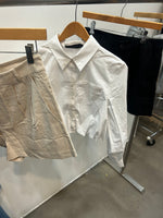 Load image into Gallery viewer, cropped button down shirt

