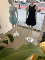 Load image into Gallery viewer, rouched bubble contrast skirt tank dress
