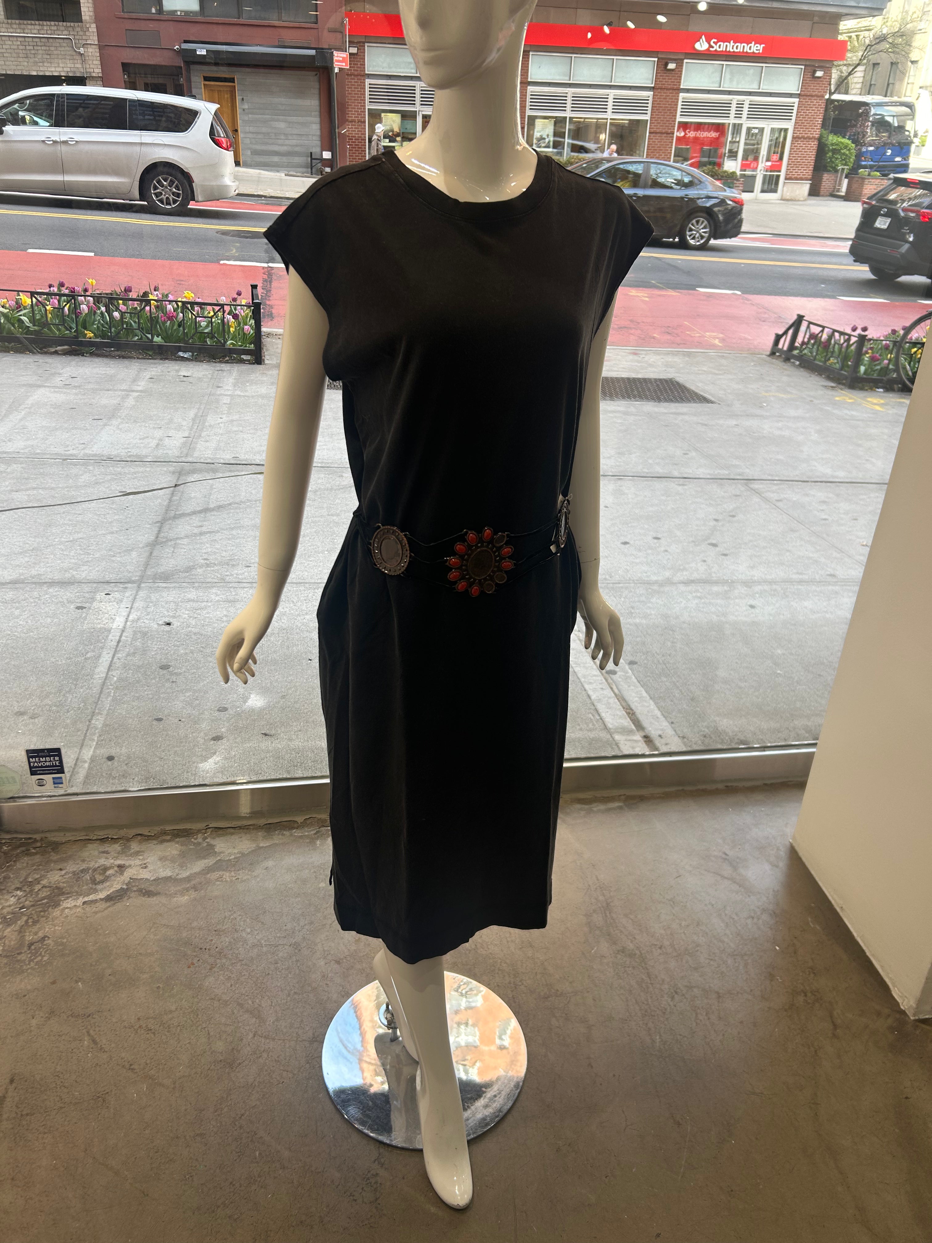 slvls cotton side slit dress