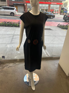 slvls cotton side slit dress