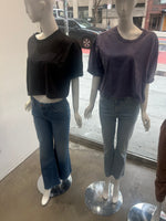 Load image into Gallery viewer, cropped hi loose ss tee shirt
