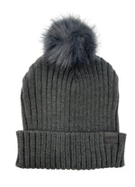 Load image into Gallery viewer, The Pom Hat - Charcoal/Charcoal
