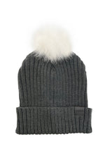 Load image into Gallery viewer, The Pom Hat - Charcoal/White
