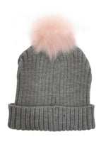 Load image into Gallery viewer, The Pom Hat - Light Grey/Light Pink
