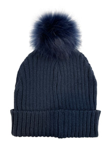 The Pom Hat - Navy/Navy