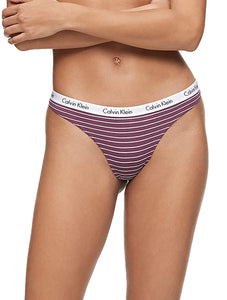 Calvin Klein Women's Carousel Thong - 3 Pack, Black/Grey/White, Large 