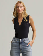 Load image into Gallery viewer, Commando Butter V-Neck Sleeveless Bodysuit

