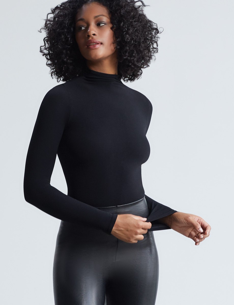 Commando Ballet Mockneck Long sleeve Bodysuit Thong
