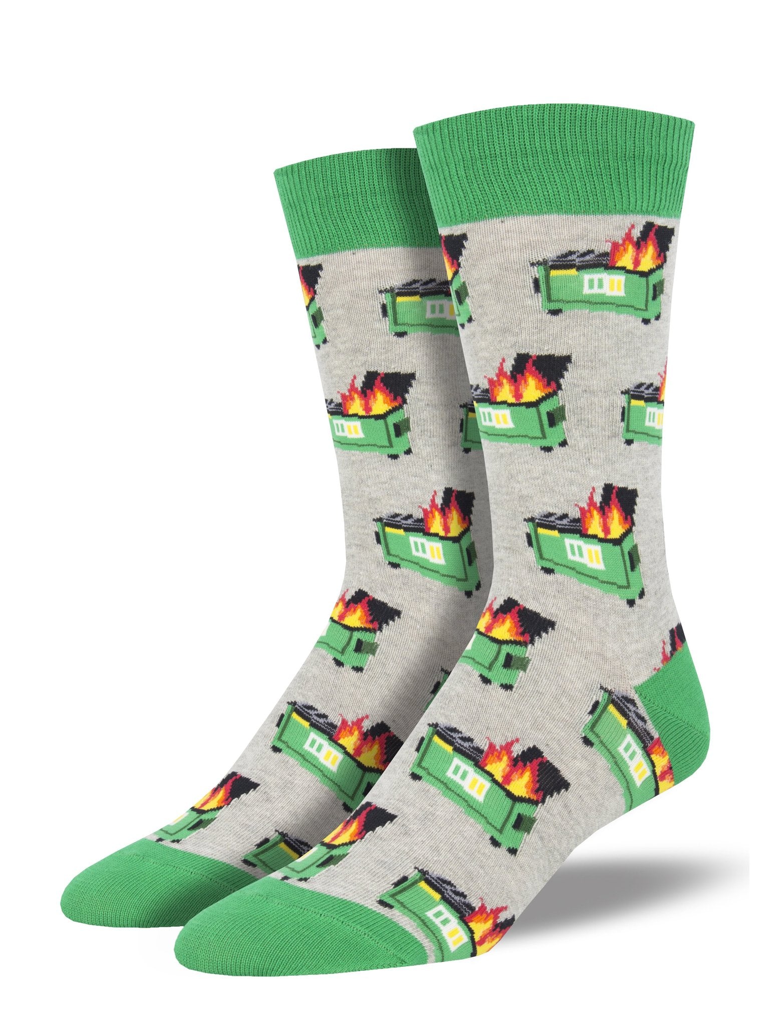 Socksmith Men's "Dumpster Fire" Crew Socks
