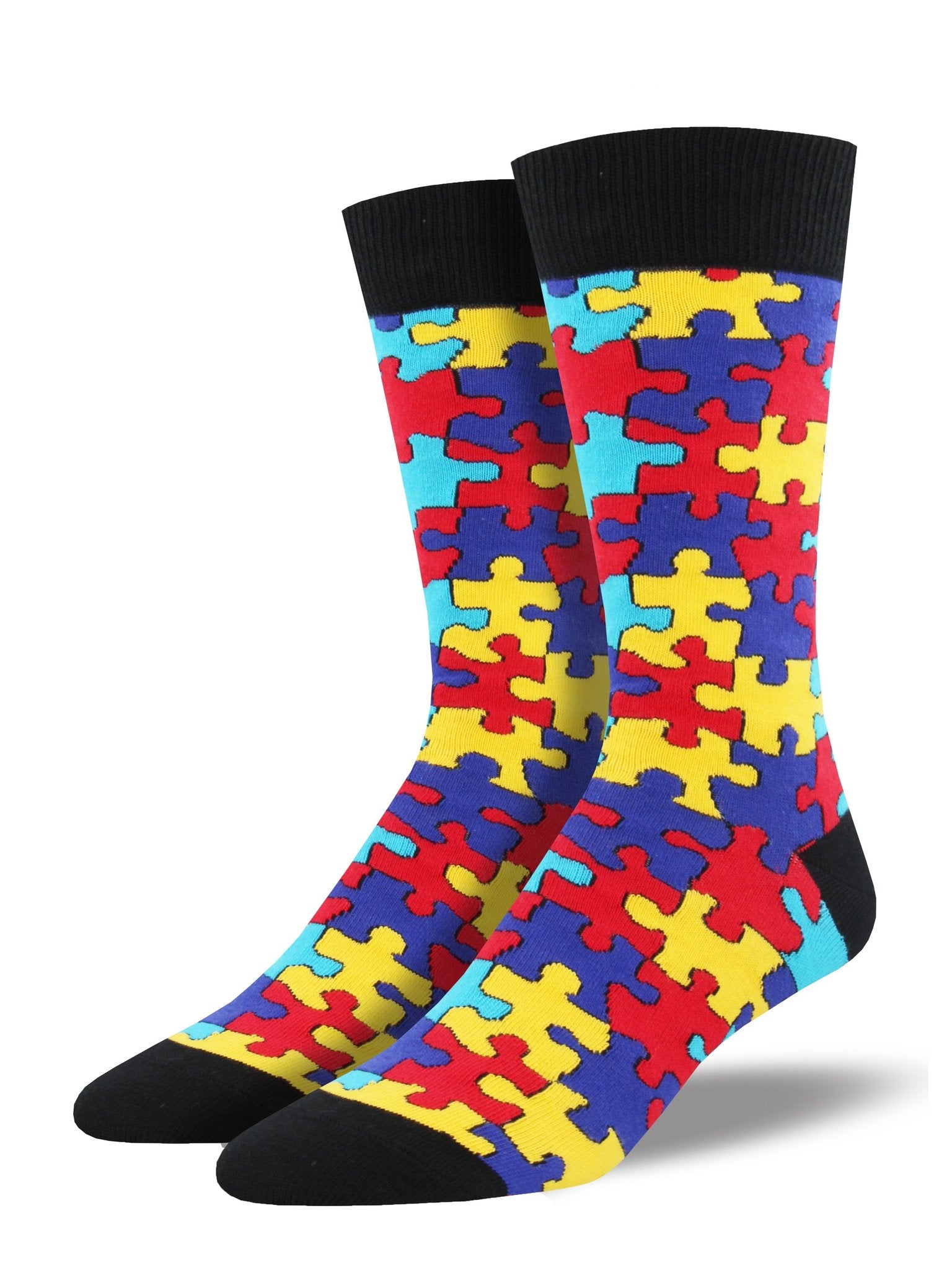 Socksmith Men's "Puzzled" Crew Socks