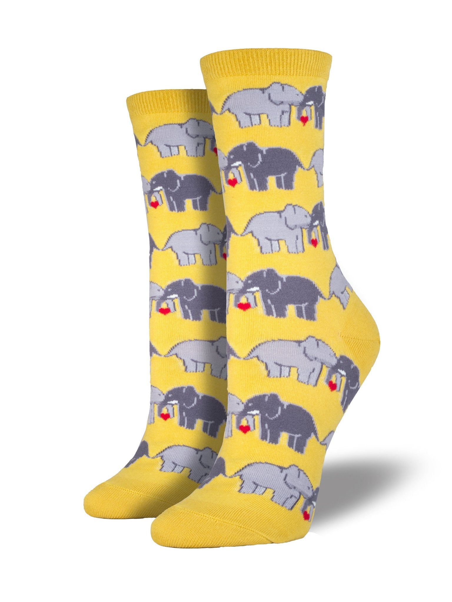 Socksmith Women's "Elephant Love" Crew Socks
