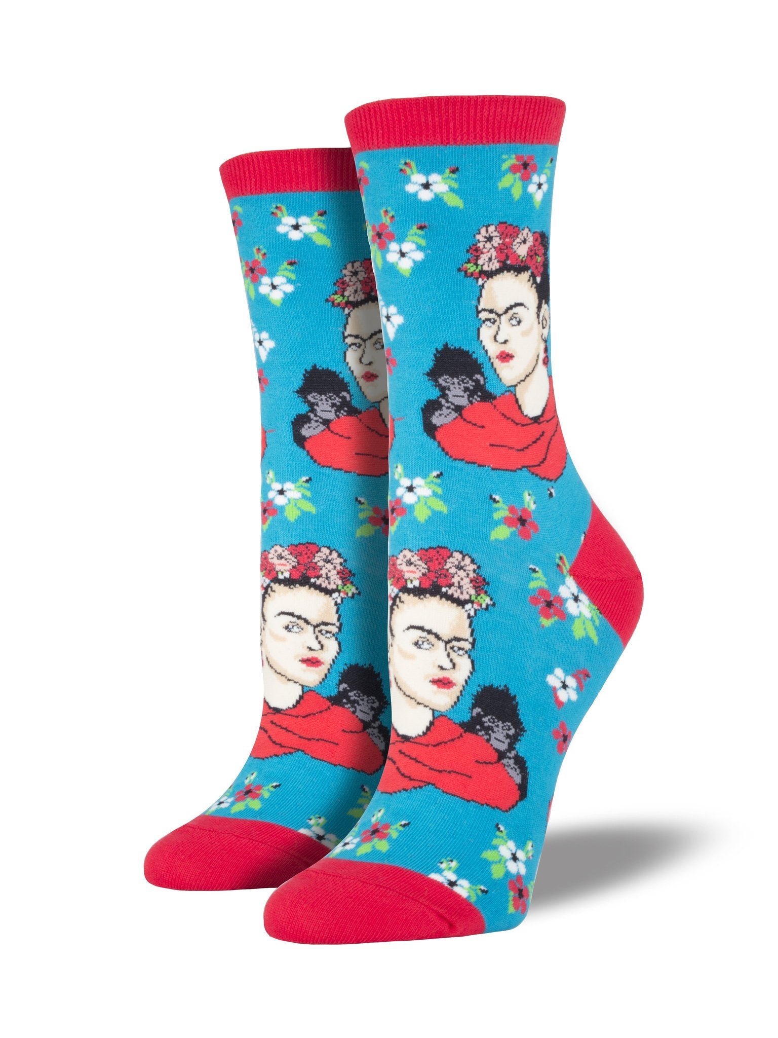 Socksmith Women's "Frida Kahlo Protrait" Crew Socks