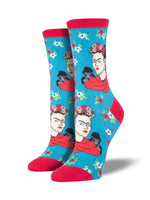 Load image into Gallery viewer, Socksmith Women&#39;s &quot;Frida Kahlo Protrait&quot; Crew Socks
